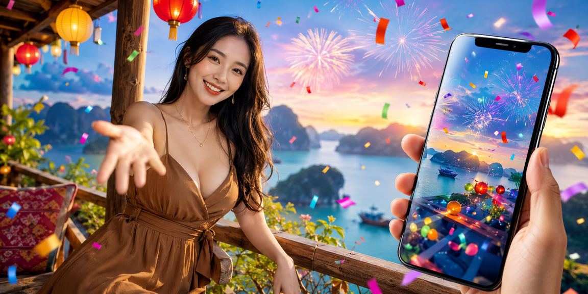 Người dùng vùng núi Sapa truy cập trang giải thưởng 13t qua điện thoại bên tách cà phê sáng